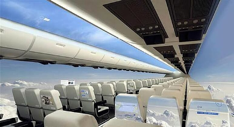 windowless plane feature