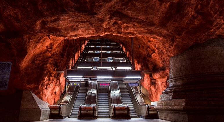 The subway in Stockholm, Sweden